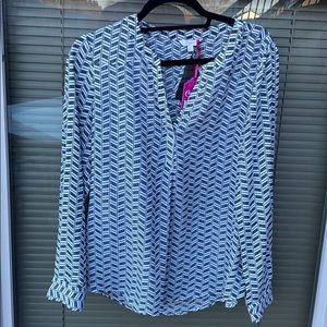 New Candies geometric pattern blouse work long sle